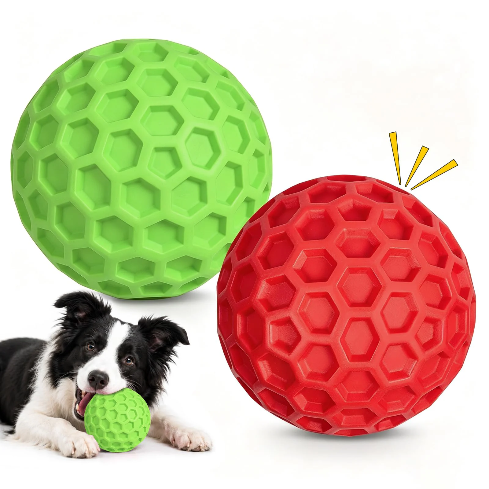 Squeaky Dog Balls Toy 2 Pack, Interactive Toys For Aggressive Chewers, Dogs, Durable… — image 5