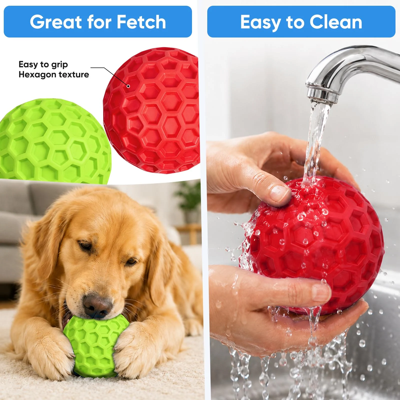 Squeaky Dog Balls Toy 2 Pack, Interactive Toys For Aggressive Chewers, Dogs, Durable… — image 7