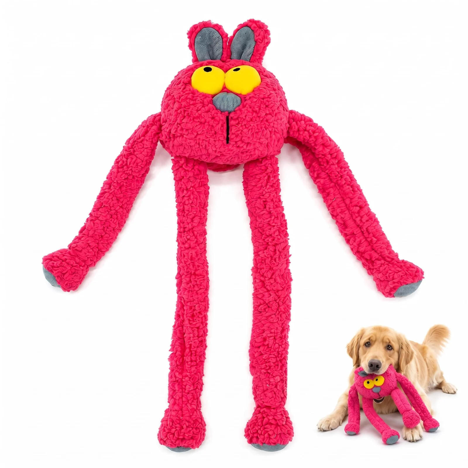 Squeaky Dog Plush Chew Toy, Interactive Tug Toy For Chewers, Medium & Large Dogs Fetch… — variant image
