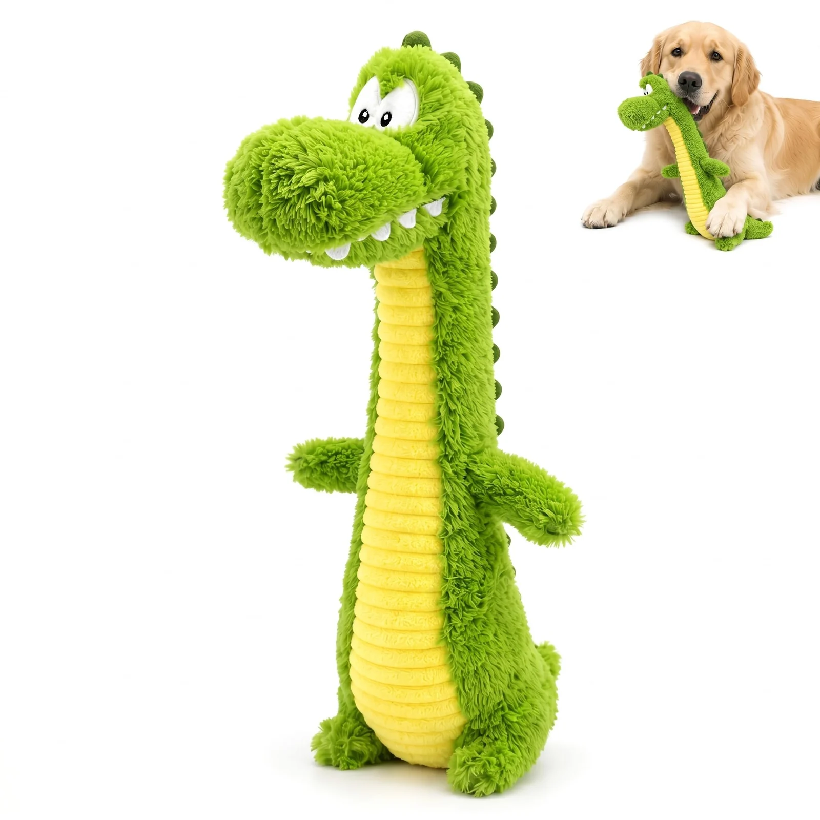 Squeaky Dog Plush Chew Toy, Interactive Tug Toy For Chewers, Medium & Large Dogs Fetch… — image 4