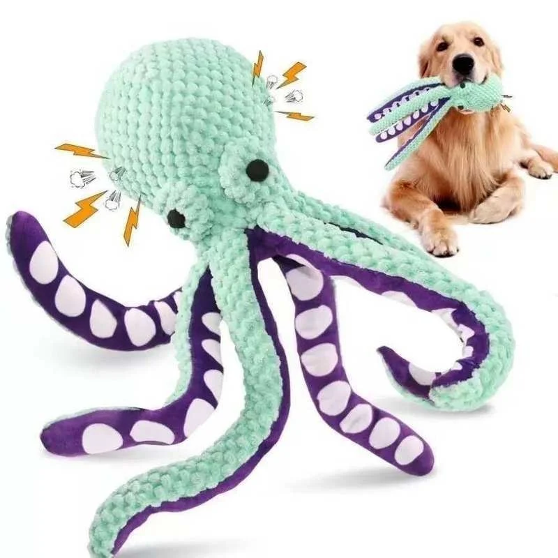 Squeaky Six-legged Octopus Plush Chew Toy For Cats & Dogs — image 9