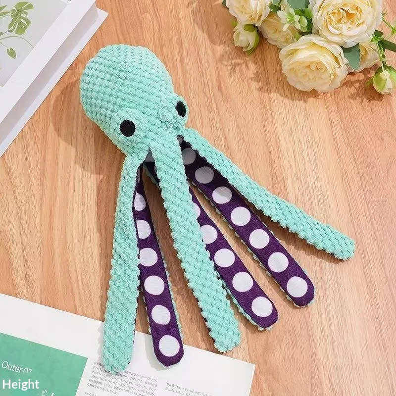 Squeaky Six-legged Octopus Plush Chew Toy For Cats & Dogs — image 10