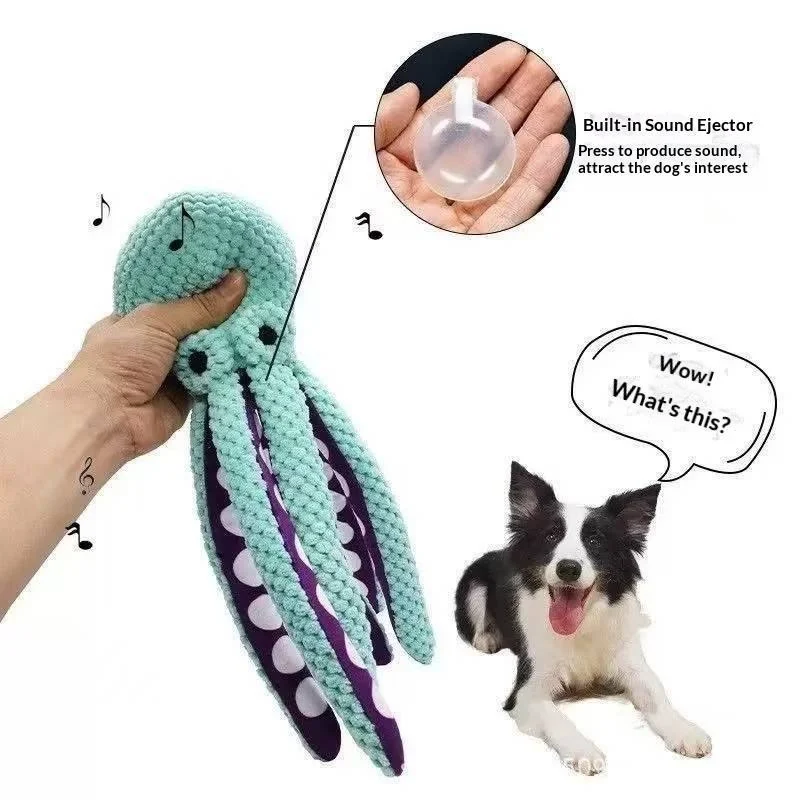 Squeaky Six-legged Octopus Plush Chew Toy For Cats & Dogs — image 11