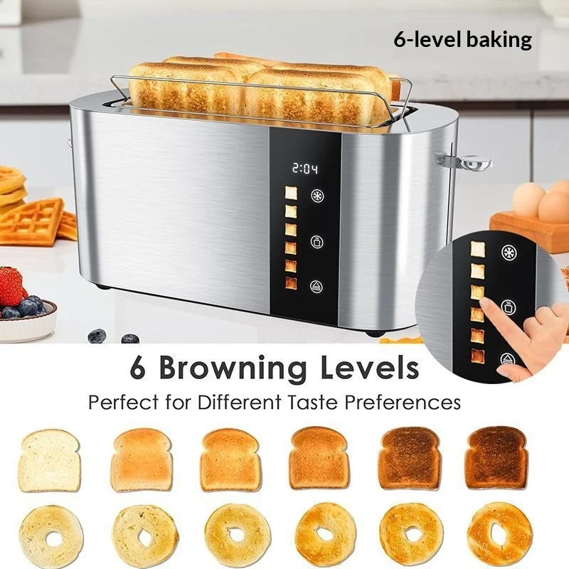 Stainless Steel Body Toaster Breakfast Maker — image 3