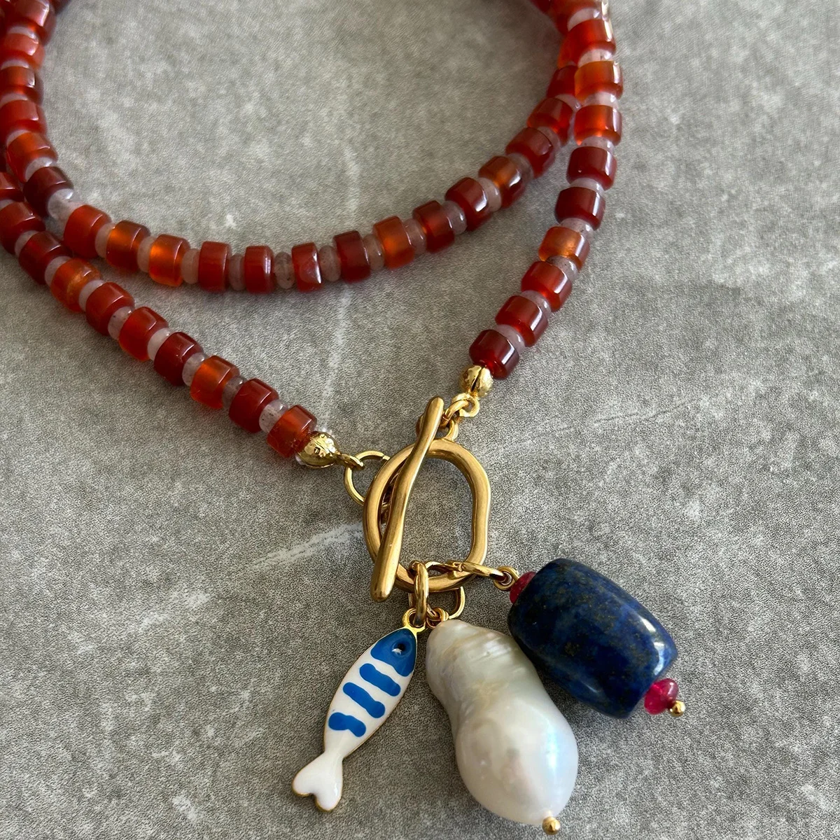 Stainless Steel Colorfast Beaded Necklace For Women — image 2