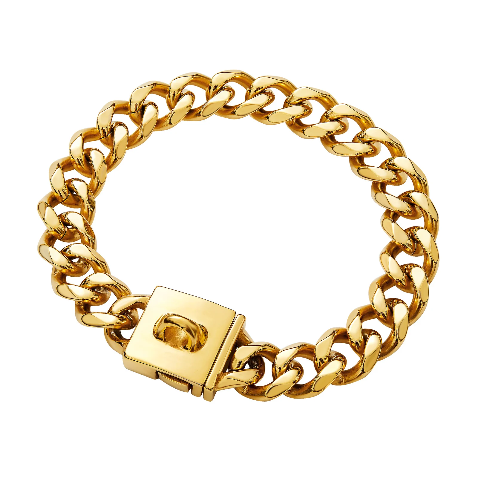 Stainless Steel Gold And Silver Buckle Pet Dog Necklace Collar — image 5