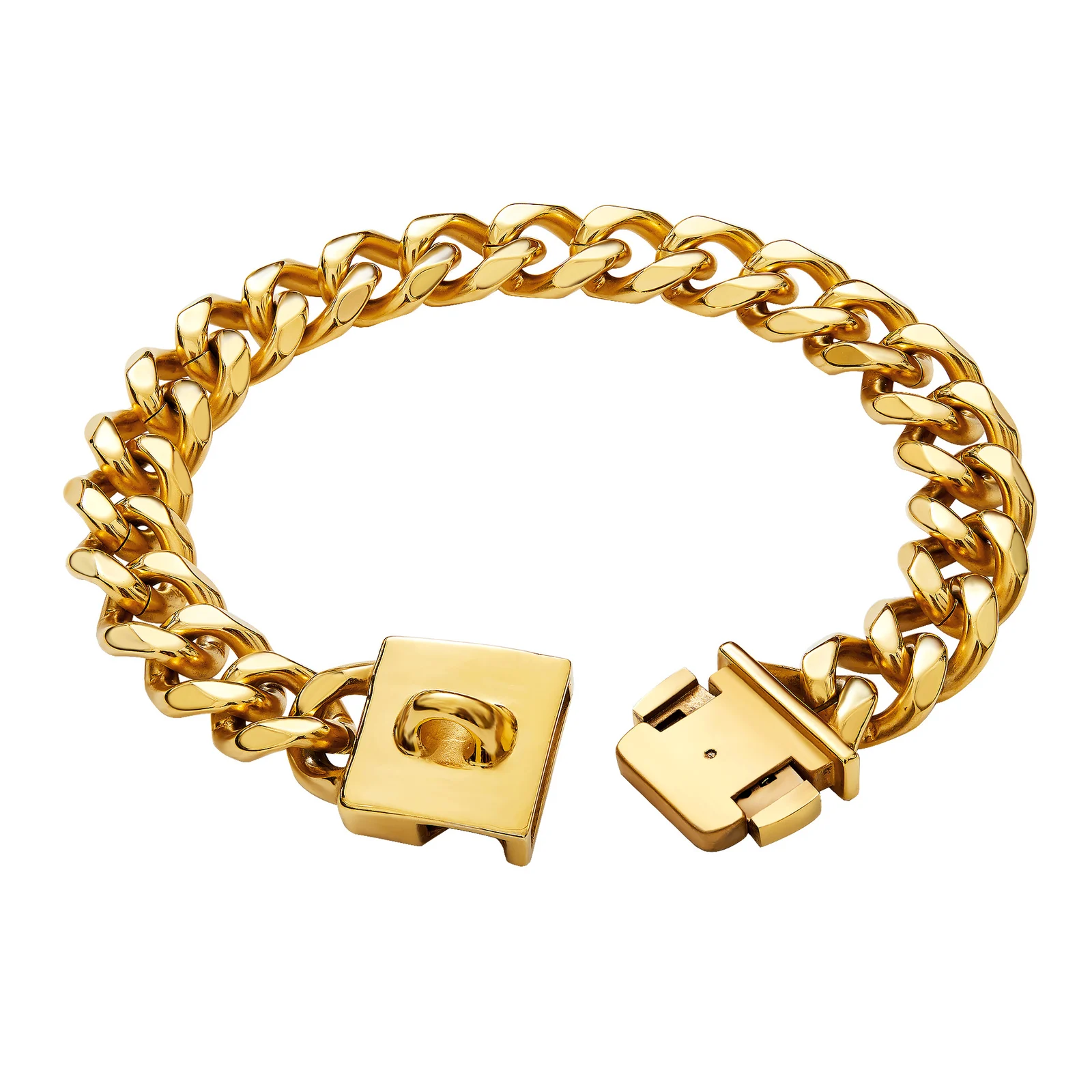 Stainless Steel Gold And Silver Buckle Pet Dog Necklace Collar — image 6