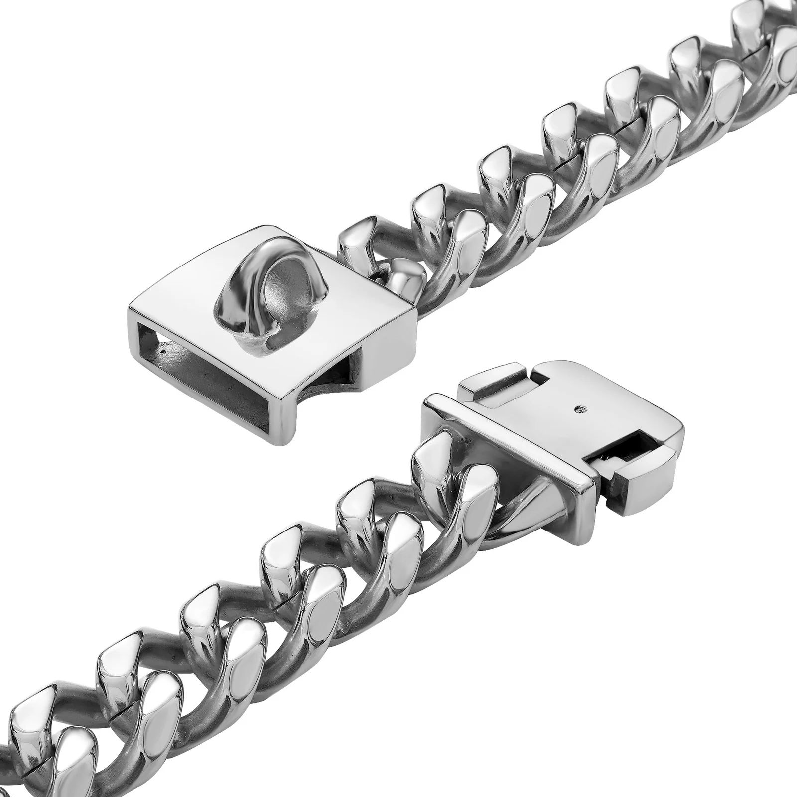 Stainless Steel Gold And Silver Buckle Pet Dog Necklace Collar — image 4