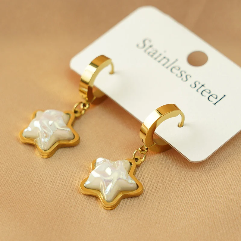 Stainless Steel Gold Tone Jewelry Set For Women Ball Station Chain Star Shape… — image 5