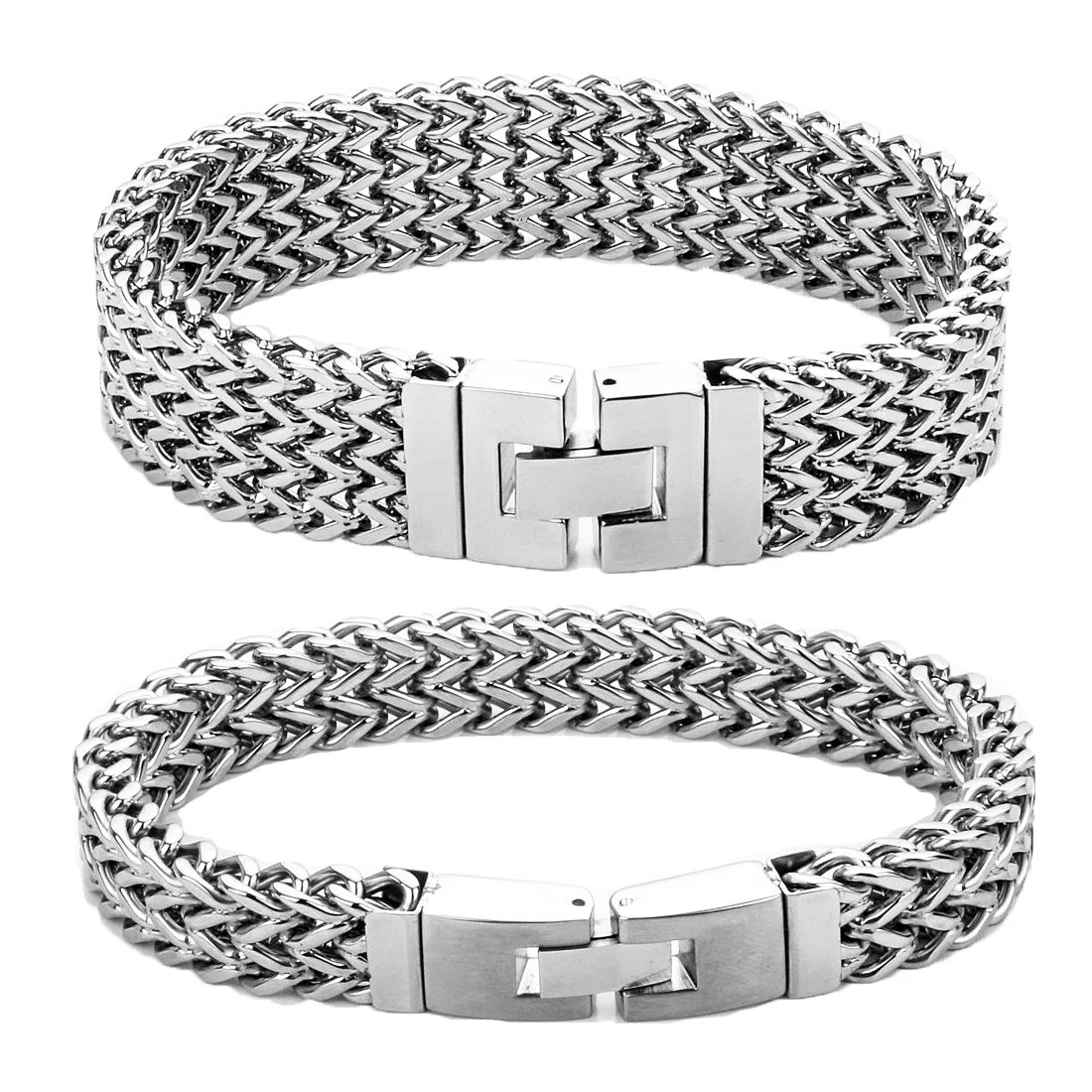 Stainless Steel Hip-hop Style Bracelet - Durable Metal Link Chain Bangle For Men Women… — image 6