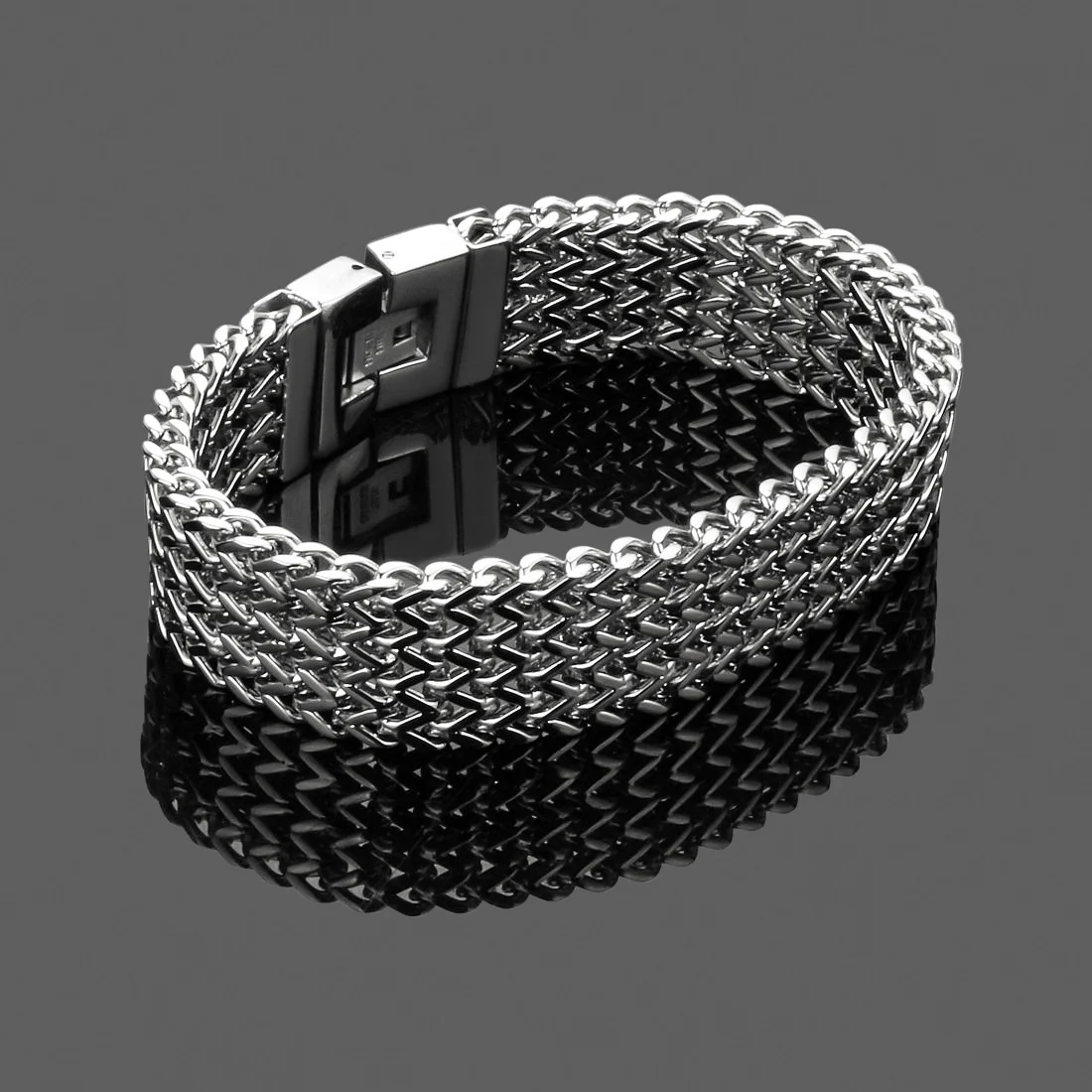 Stainless Steel Hip-hop Style Bracelet - Durable Metal Link Chain Bangle For Men Women… — image 3