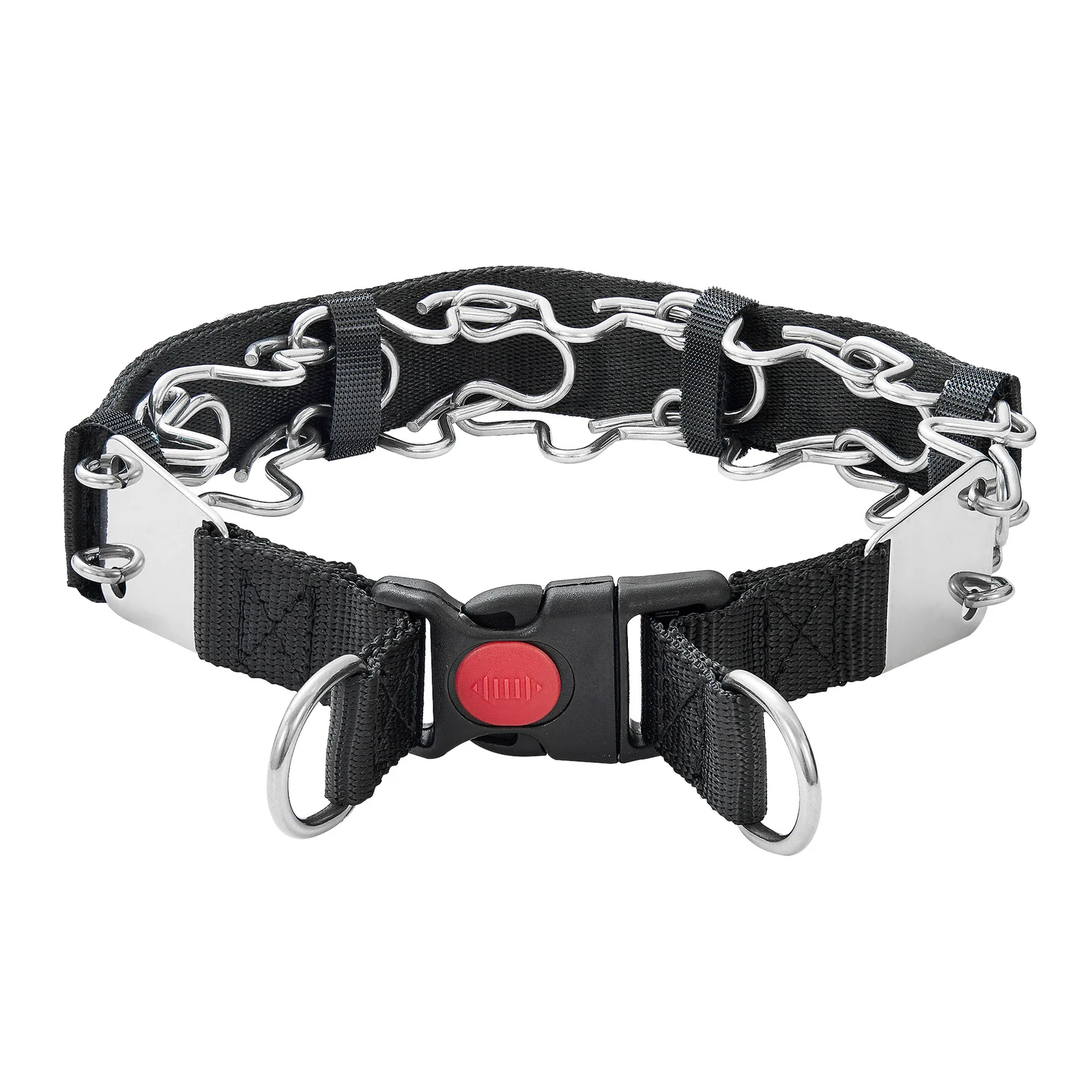 Stainless Steel Pet Black Braided Neck Strap Dog Collar — image 2