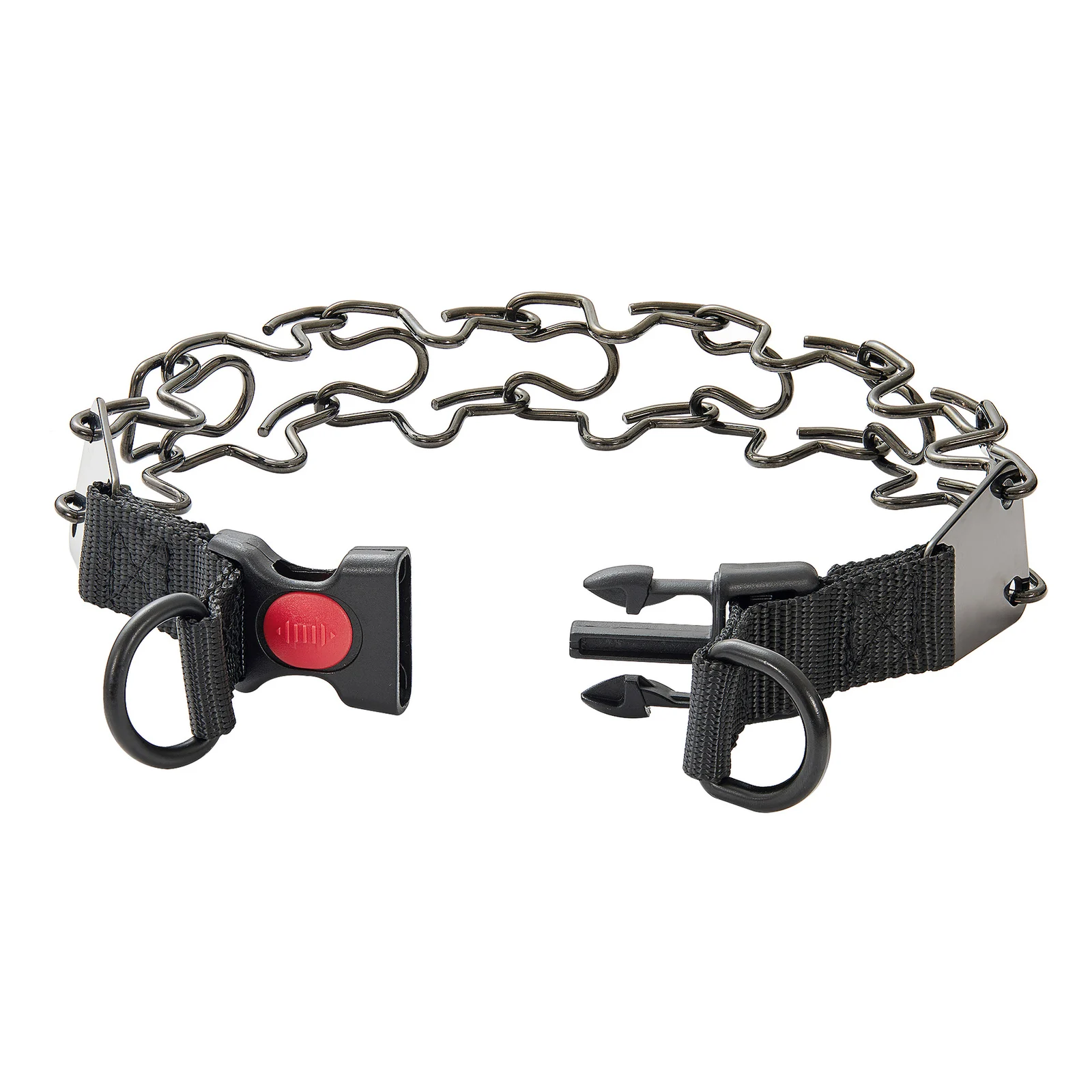 Stainless Steel Pet Black Braided Neck Strap Dog Collar — image 4