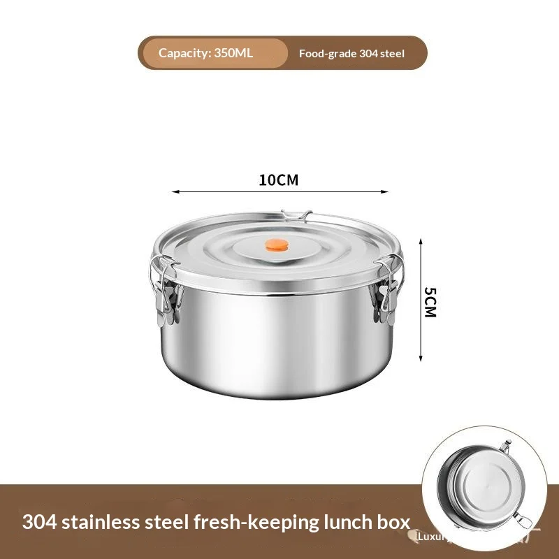 Stainless Steel Round Steaming Rice Box With Sealed Thickened Design And Lid — image 4