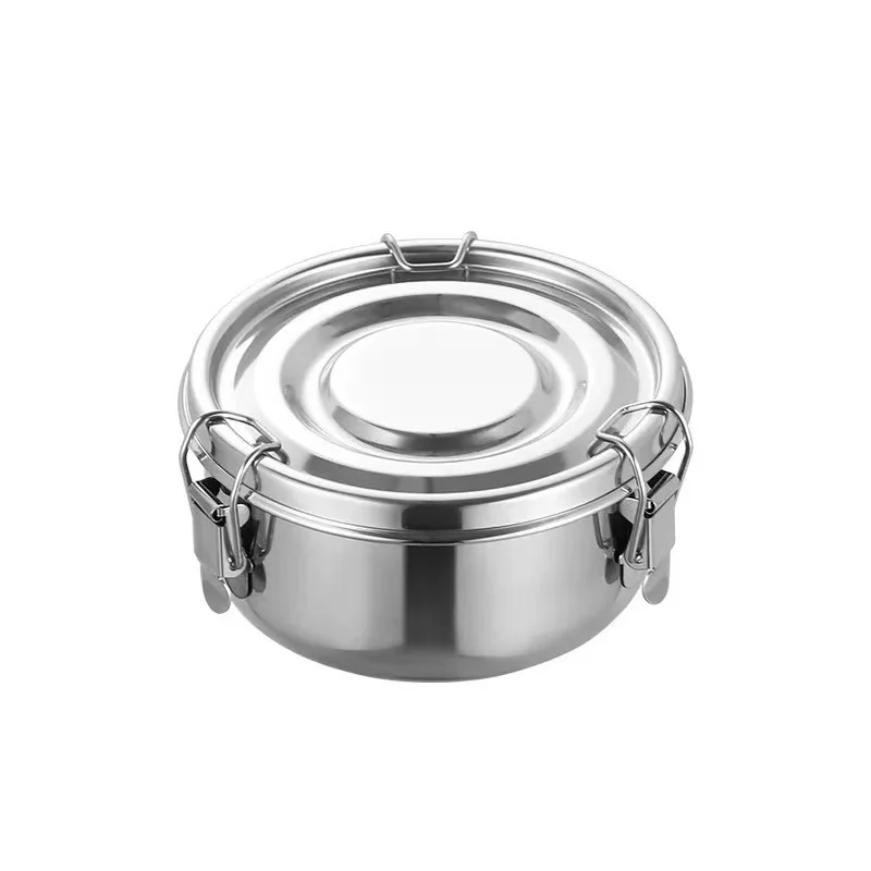 Stainless Steel Round Steaming Rice Box With Sealed Thickened Design And Lid — image 3