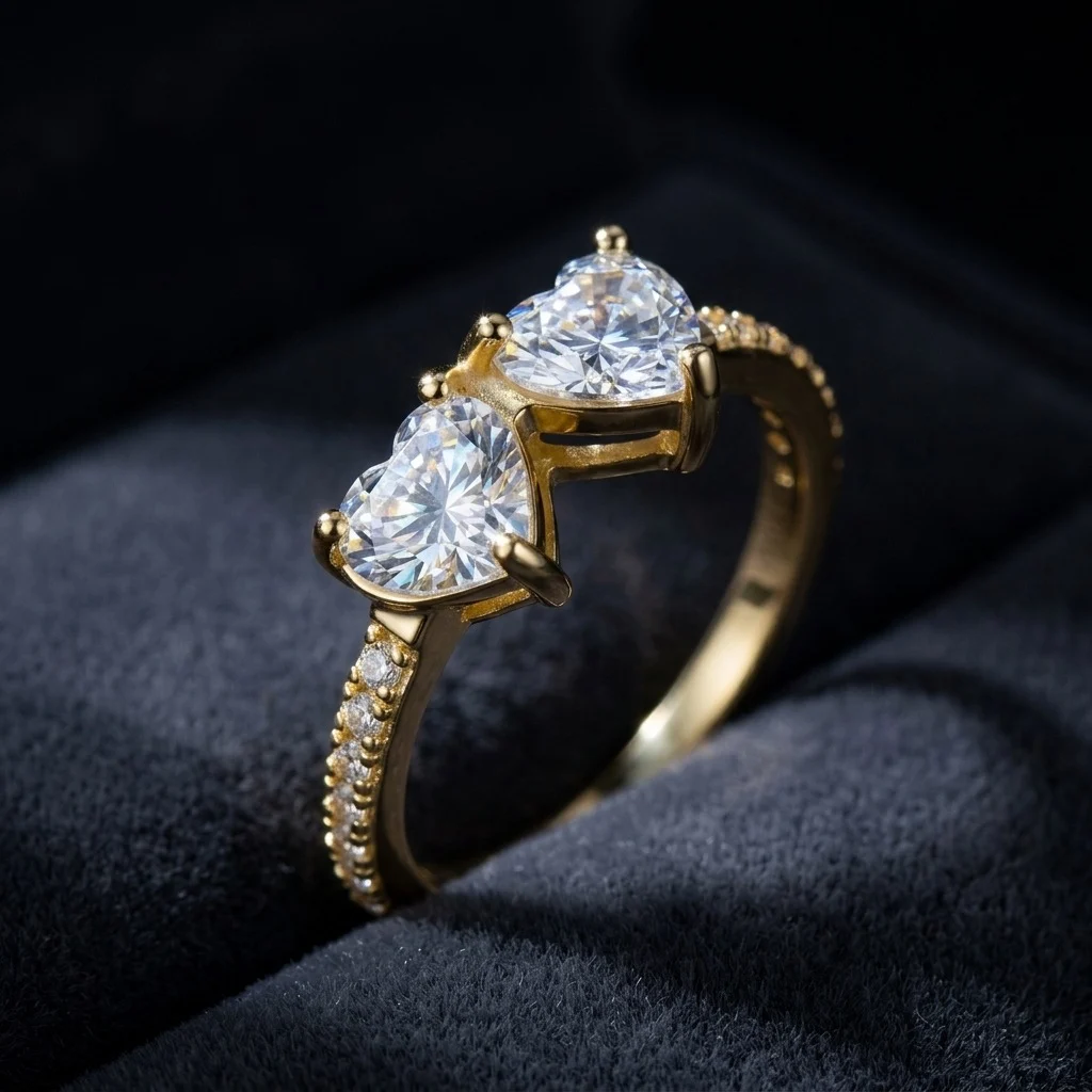 Sterling Silver Ring With A Heart-shaped Moissanite For Women — image 2