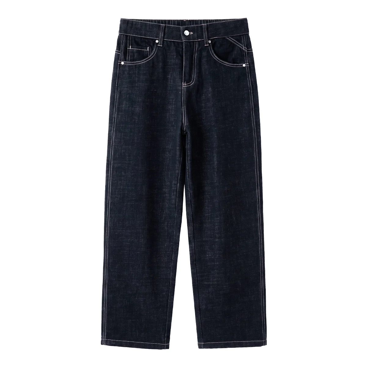 Straight-leg Avant-garde Fashion Trousers, Mens Loose-fit Denim Jeans — image 6