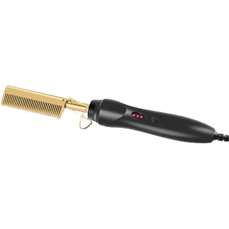 Straightening Comb, Bangs Dry And Wet Dual-purpose Copper Curling Iron, Home Electric… — image 2