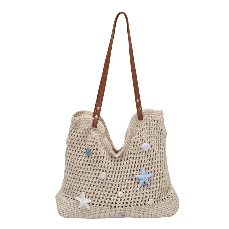 Straw-woven Womens Summer Large-capacity Underarm Shoulder Bag — image 4