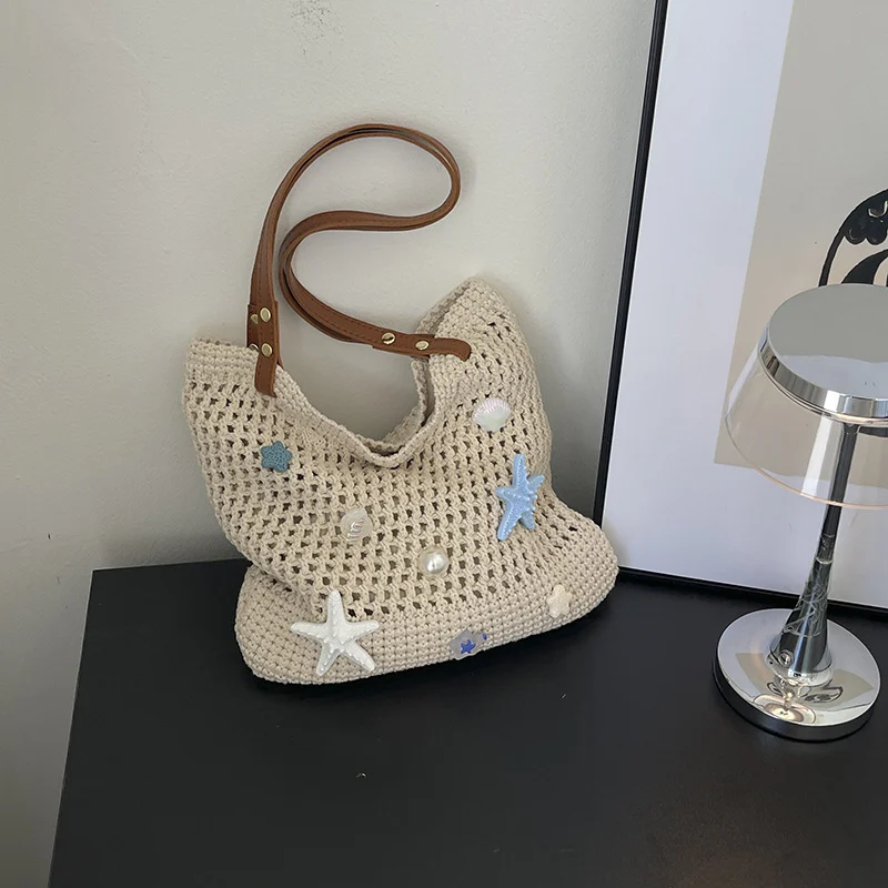 Straw-woven Womens Summer Large-capacity Underarm Shoulder Bag — image 5