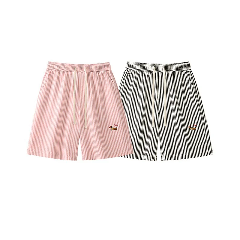 Striped Dachshund Casual Shorts For Men — image 6
