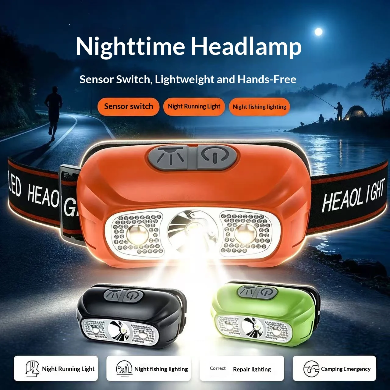 Strong Light Head-mounted Flashlight Outdoor Multi-functional Led Miner's Lamp Fishing… — image 5