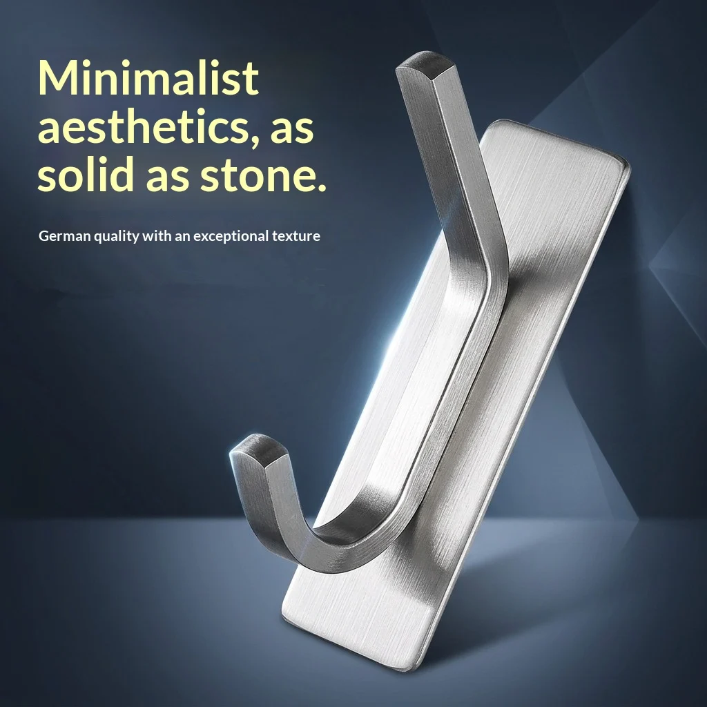 Strong Stainless Steel Adhesive Bathroom Hook Nail-free — image 1