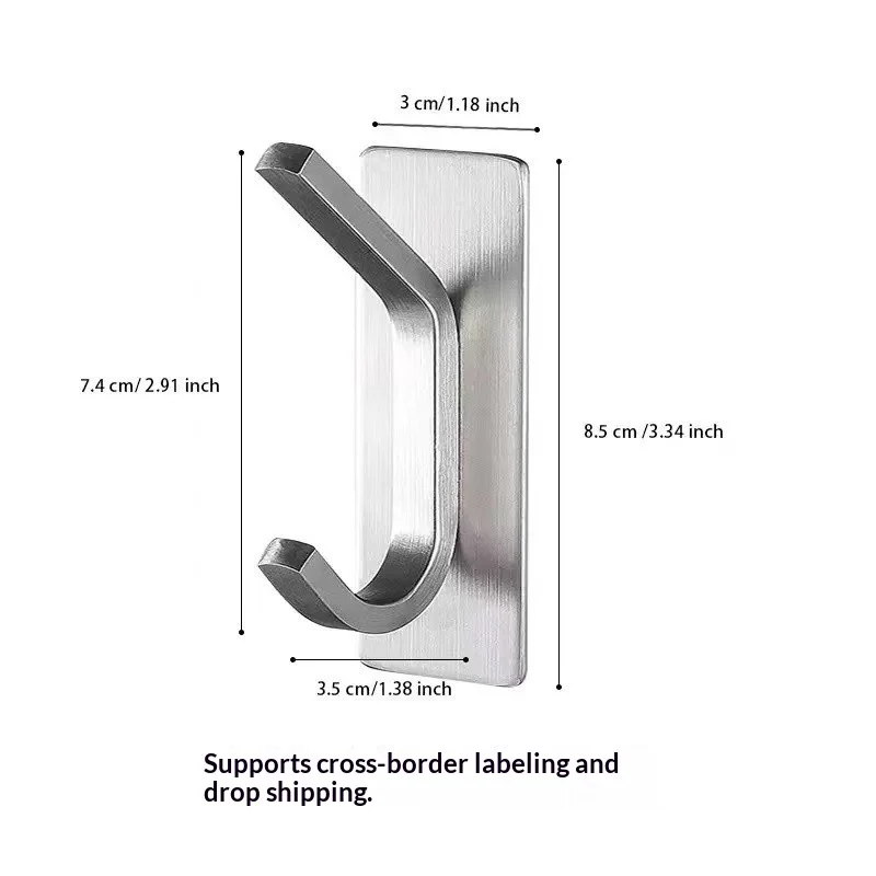Strong Stainless Steel Adhesive Bathroom Hook Nail-free — image 4