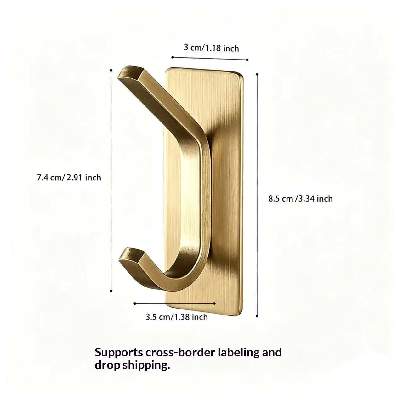 Strong Stainless Steel Adhesive Bathroom Hook Nail-free — image 6