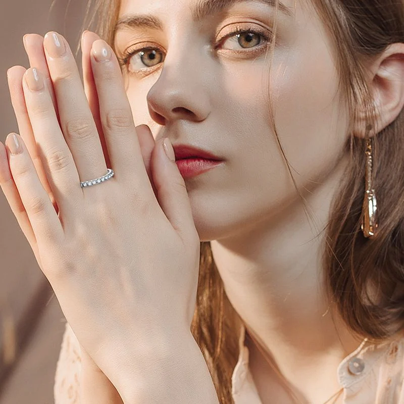 Stylish And Sophisticated Starry Moissanite Ring — image 4
