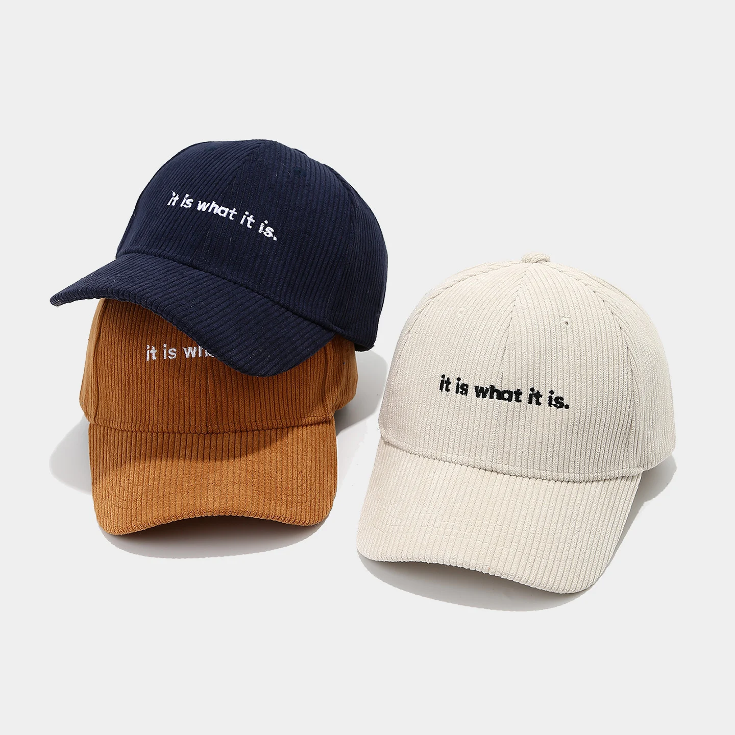 Stylish Letter-print Corduroy Baseball Cap For Couples — image 7