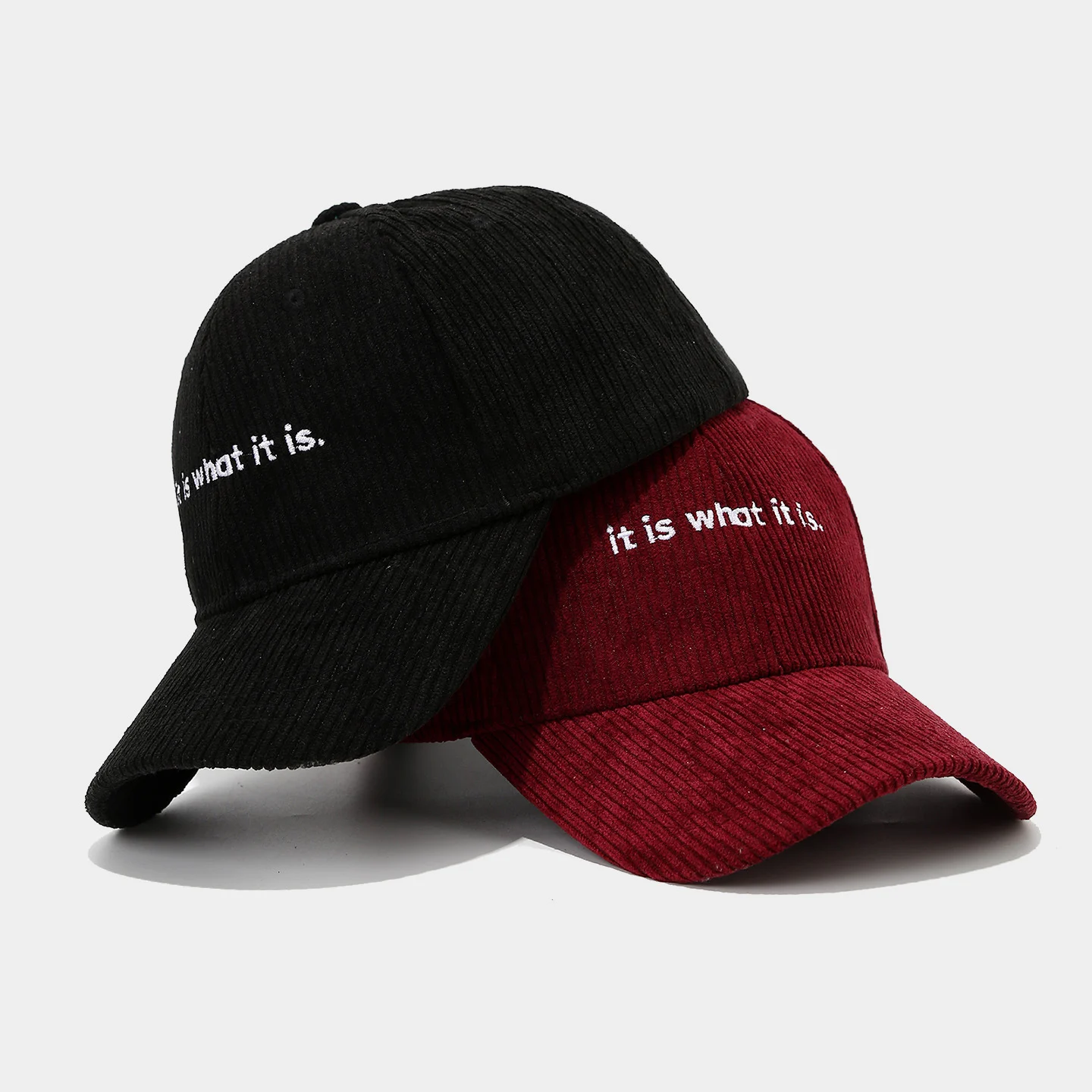Stylish Letter-print Corduroy Baseball Cap For Couples — image 4