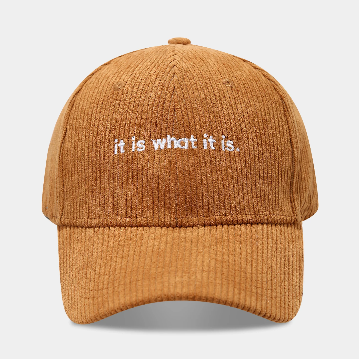 Stylish Letter-print Corduroy Baseball Cap For Couples — image 2