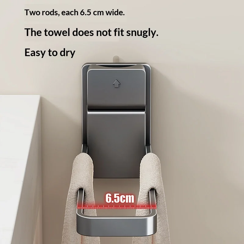 Suction-cup Bathroom No-drill Towel Rack — image 2