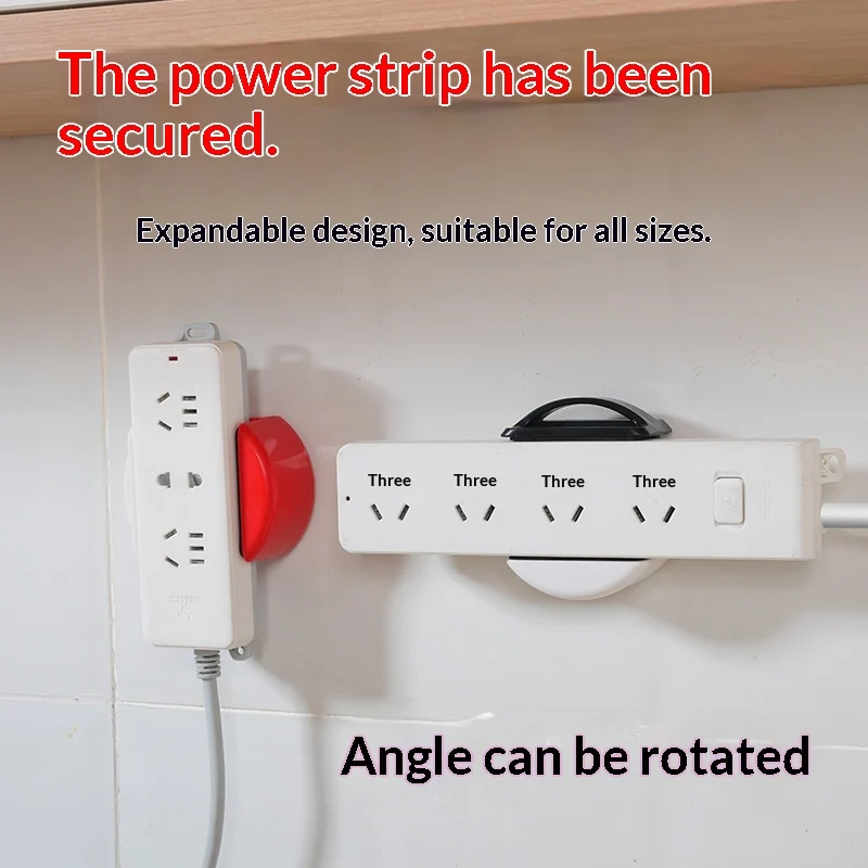 Suction-cup Power Strip Holder Wall-mounted Cable Organizer — image 2