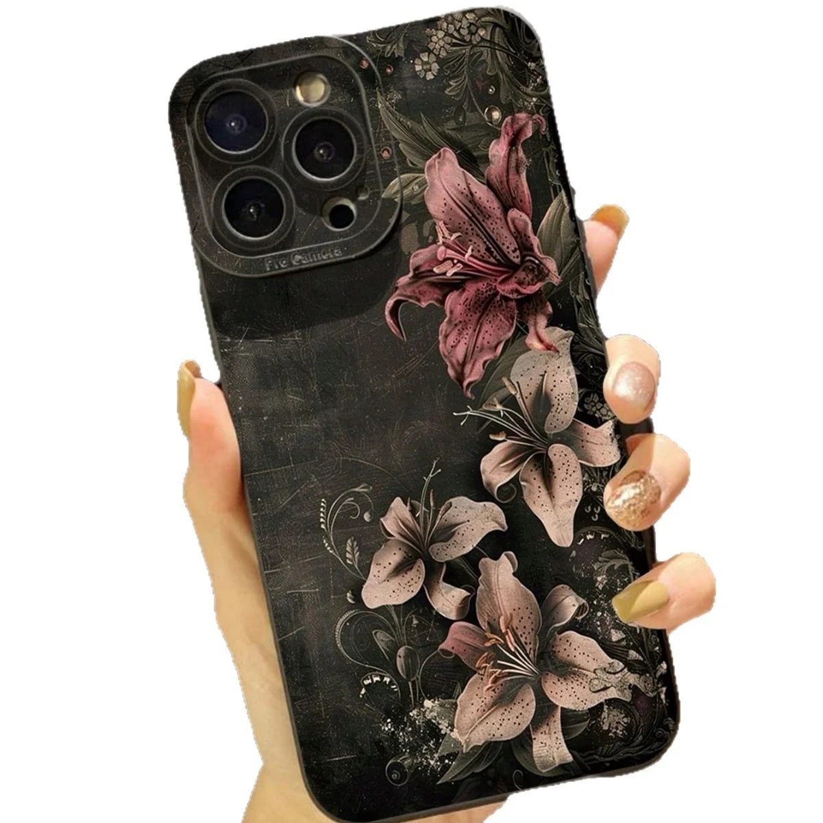 Suitable For 17 Pro Phone Case 16 Pupil-eye Design 13 Personalized White Rose Flowers — image 4