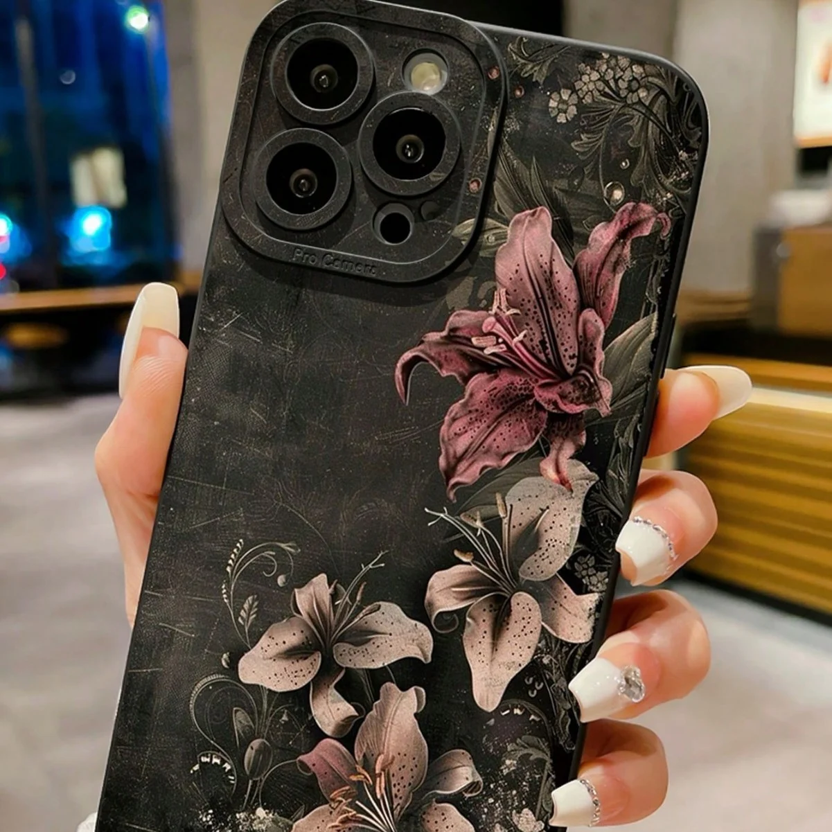 Suitable For 17 Pro Phone Case 16 Pupil-eye Design 13 Personalized White Rose Flowers — image 3