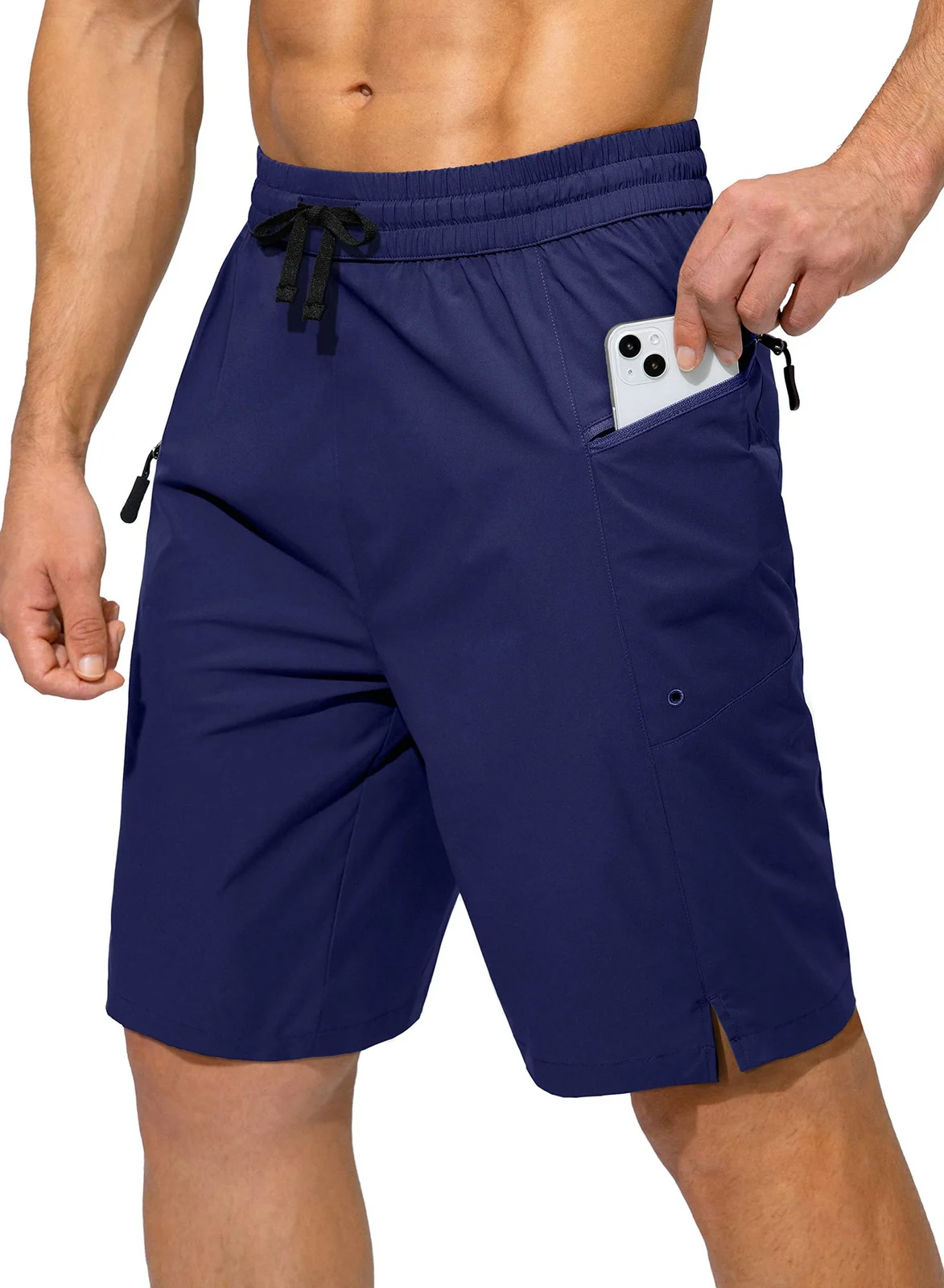 Summer Men's Beach Shorts Quick-drying Pocket Drawstring Loose Outdoor Leisure Fitness — image 12