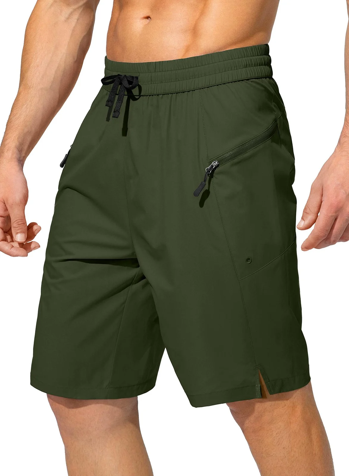 Summer Men's Beach Shorts Quick-drying Pocket Drawstring Loose Outdoor Leisure Fitness — image 4