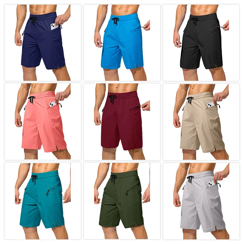 Summer Men's Beach Shorts Quick-drying Pocket Drawstring Loose Outdoor Leisure Fitness — image 6