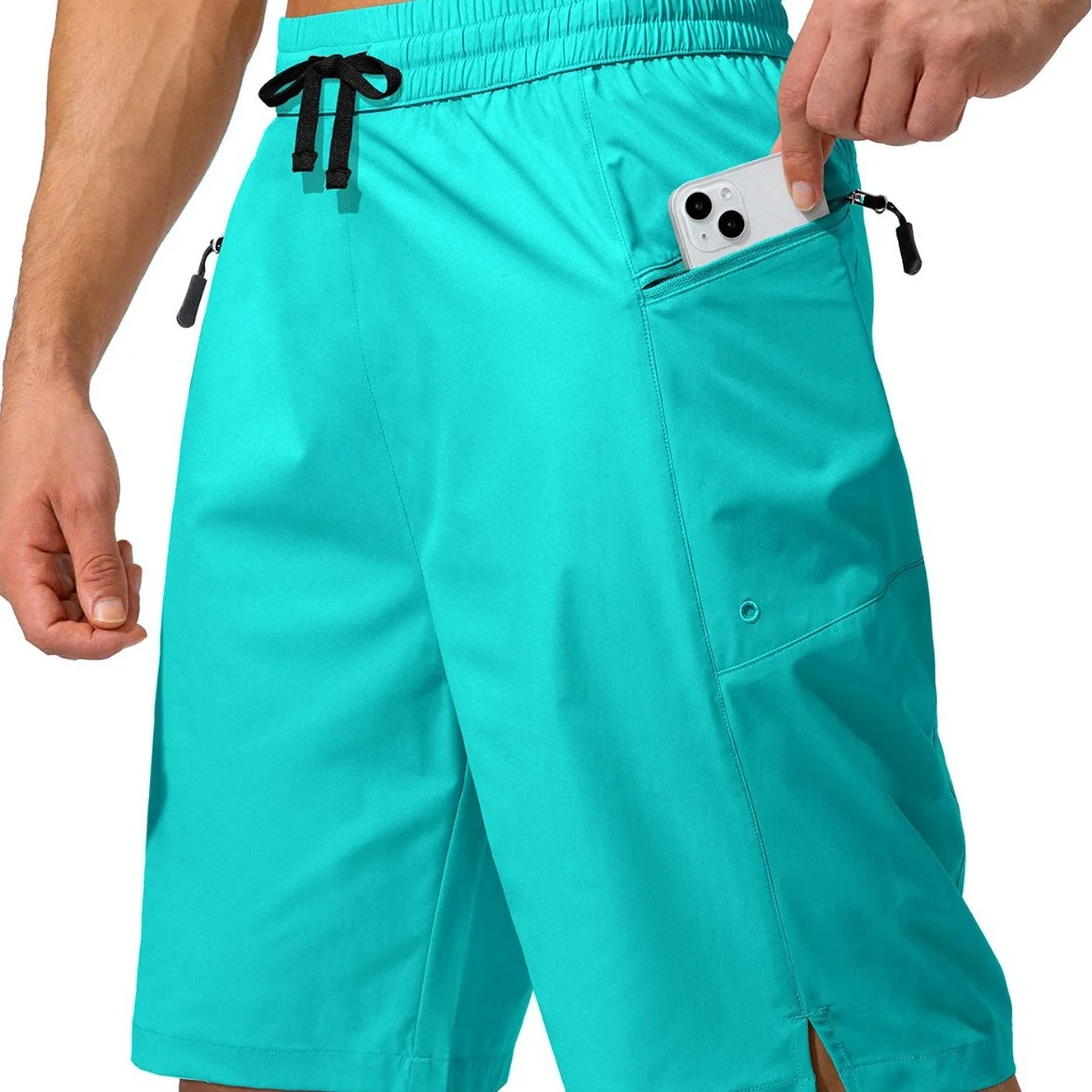 Summer Men's Beach Shorts Quick-drying Pocket Drawstring Loose Outdoor Leisure Fitness — image 8