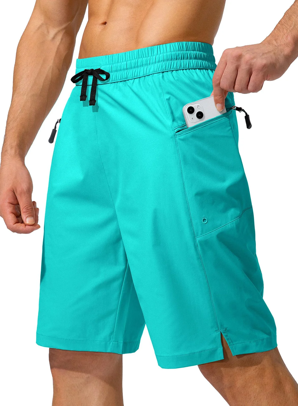Summer Men's Beach Shorts Quick-drying Pocket Drawstring Loose Outdoor Leisure Fitness — image 10