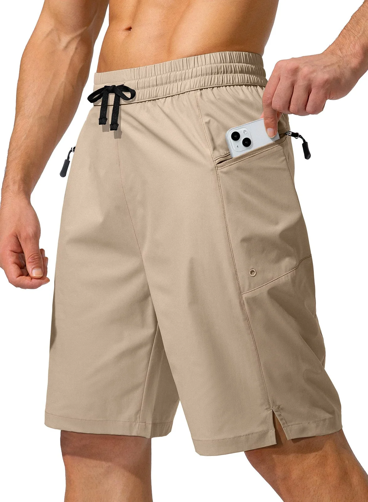 Summer Men's Beach Shorts Quick-drying Pocket Drawstring Loose Outdoor Leisure Fitness — image 13
