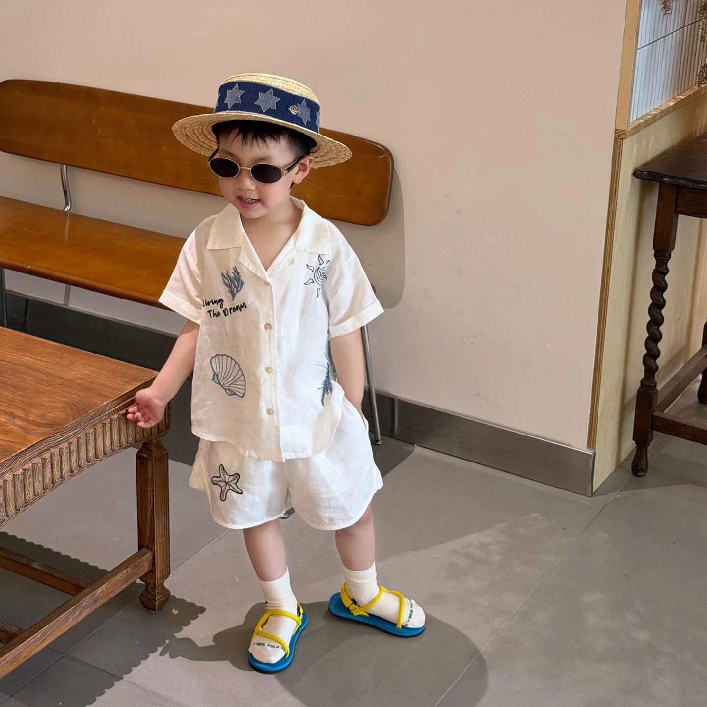 Summer New Children's Fashionable Loose Casual Sleeveless Vest Baby All-match Shorts — image 9