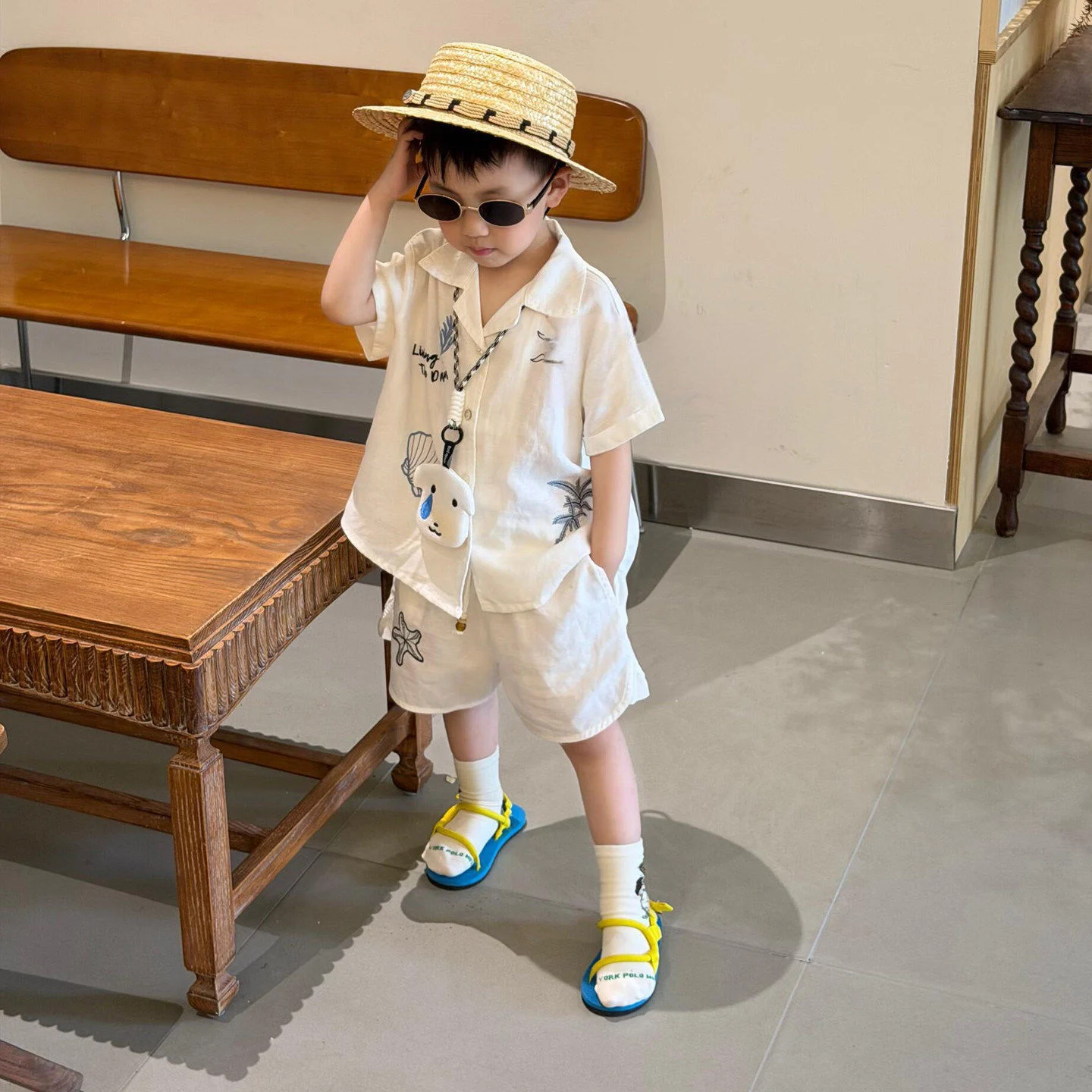 Summer New Children's Fashionable Loose Casual Sleeveless Vest Baby All-match Shorts — image 10