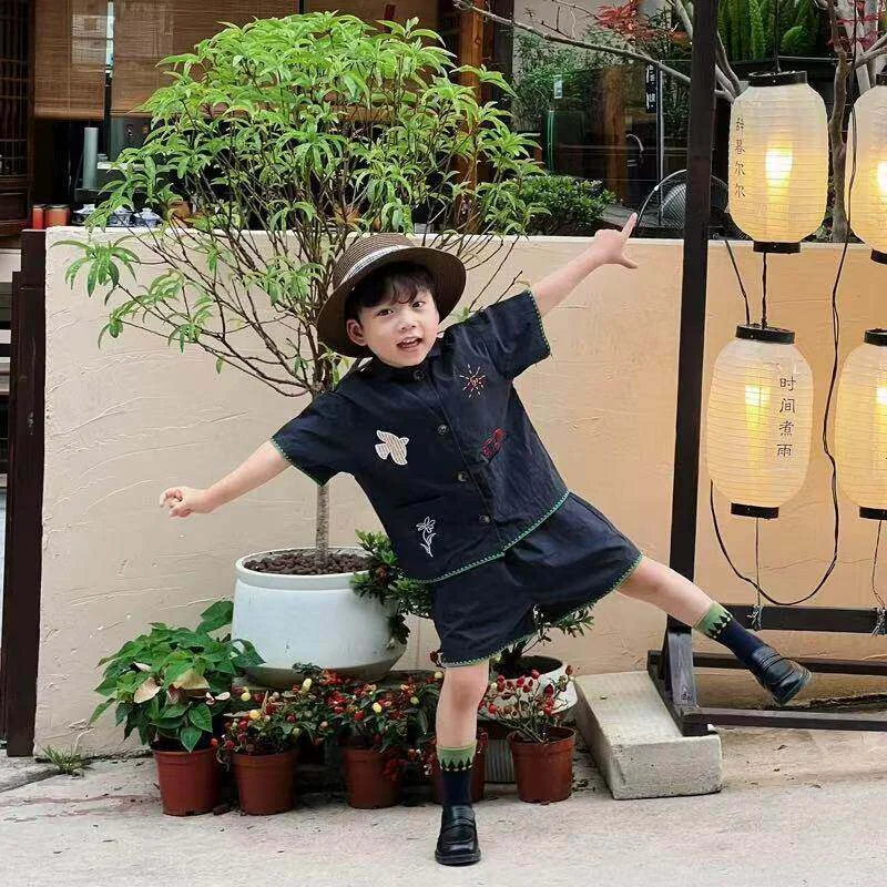 Summer New Children's Fashionable Loose Casual Sleeveless Vest Baby All-match Shorts — image 4