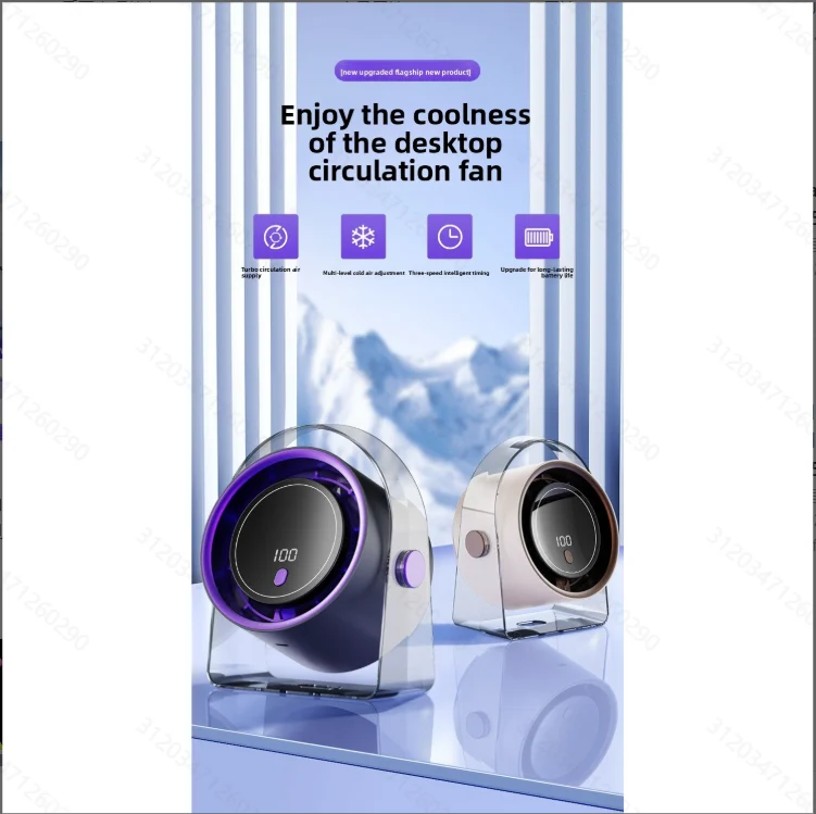 Summer New Circulating Fan, Multi-speed Adjustment, Wall & Desktop Dual Use, USB… — image 7