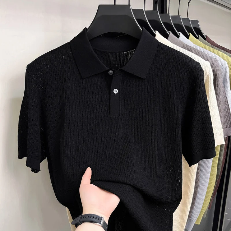 Summer New Short-sleeved Knitted T-shirt For Men — image 2