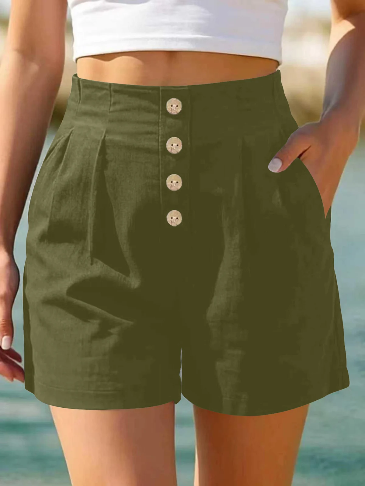 Summer New Women's Beach Casual Fashion Elegant Versatile Shorts For Women — image 11