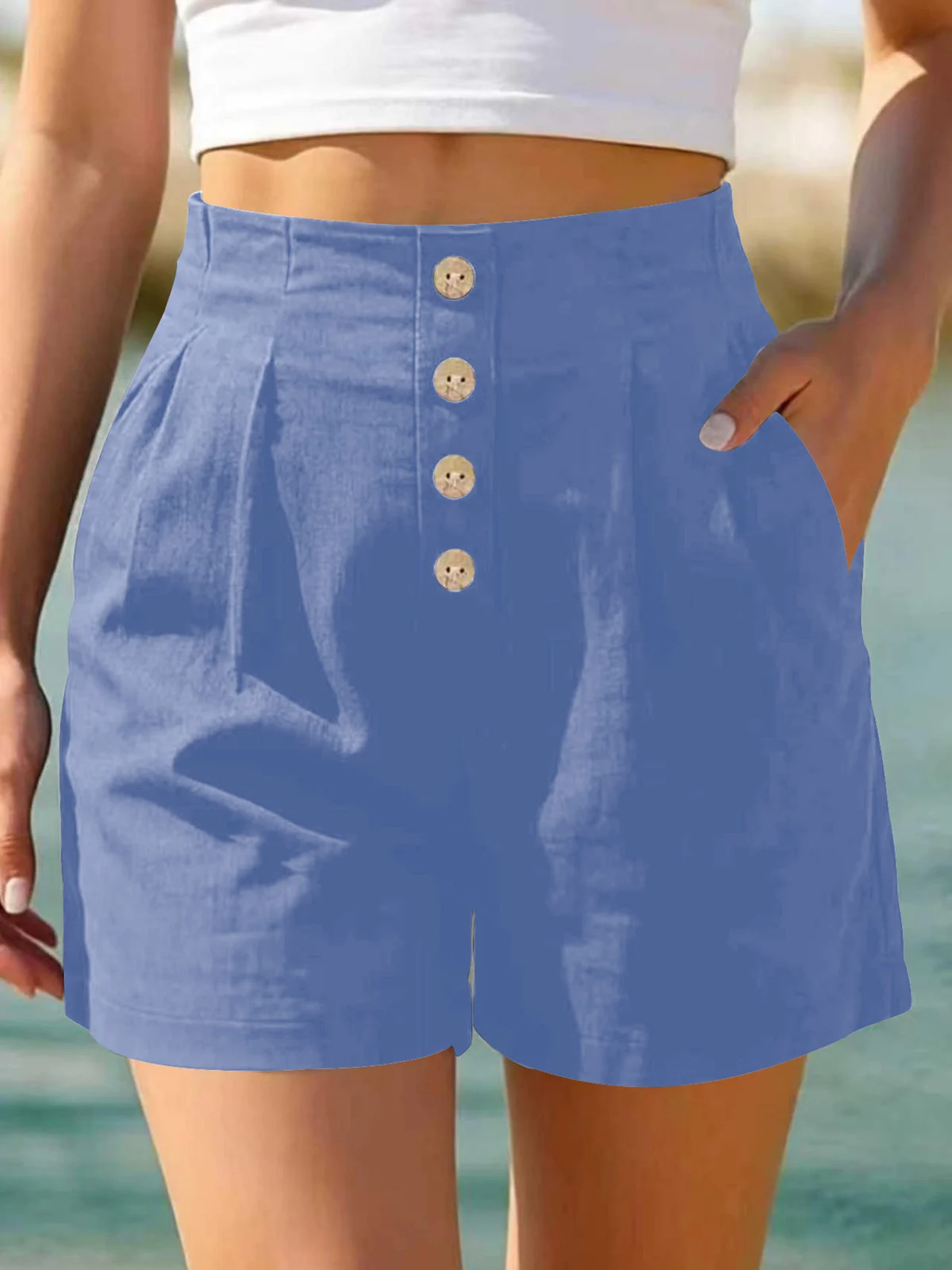 Summer New Women's Beach Casual Fashion Elegant Versatile Shorts For Women — image 2
